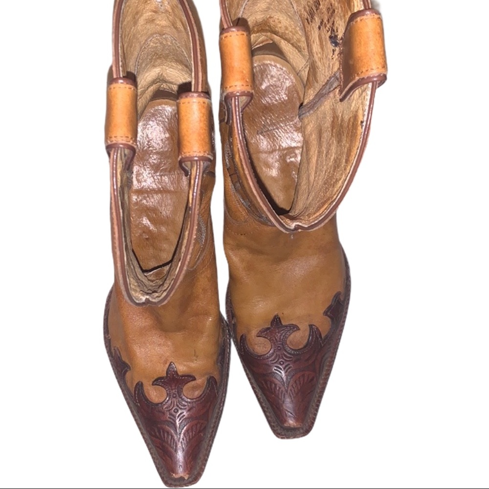 Tony Lama Brown and Tan Winter Boots
